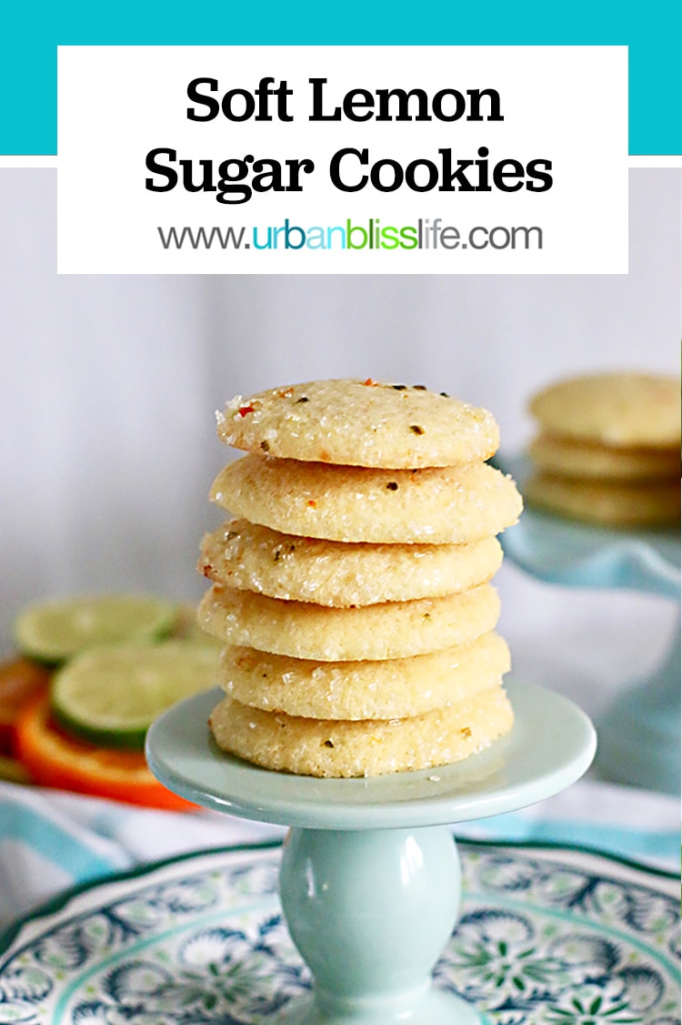 soft lemon sugar cookies on urbanblisslife.com