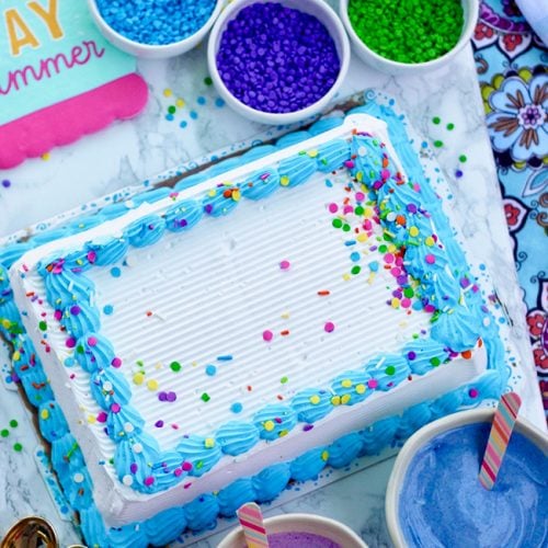 ice cream cake sprinkles and homemade magic shell