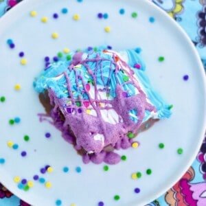 ice cream cake sprinkles and homemade magic shell