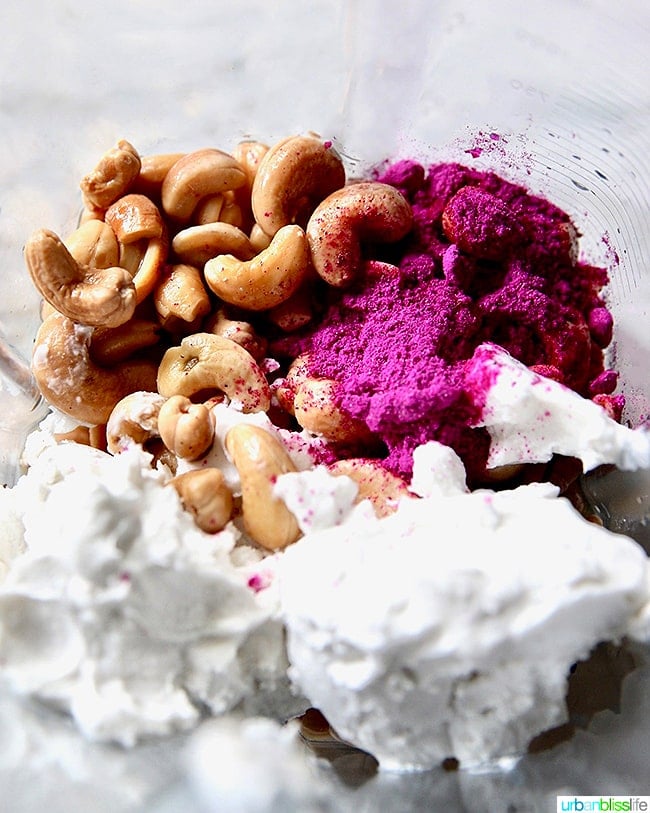 pink pitayas and cashews