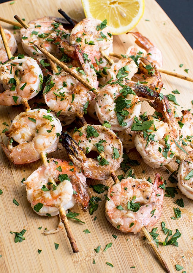 skewered shrimp 