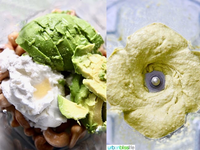 avocado lime cheesecake mixture