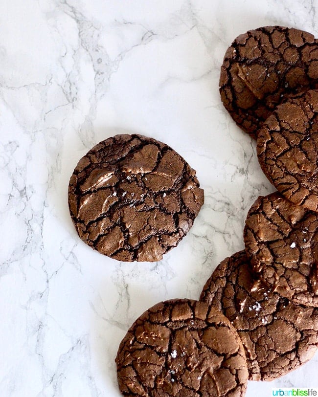 Chewy Chocolate Fudge Cookies angles