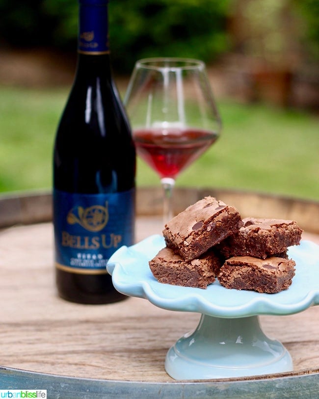 Pinot Noir Chocolate Chip Brownies