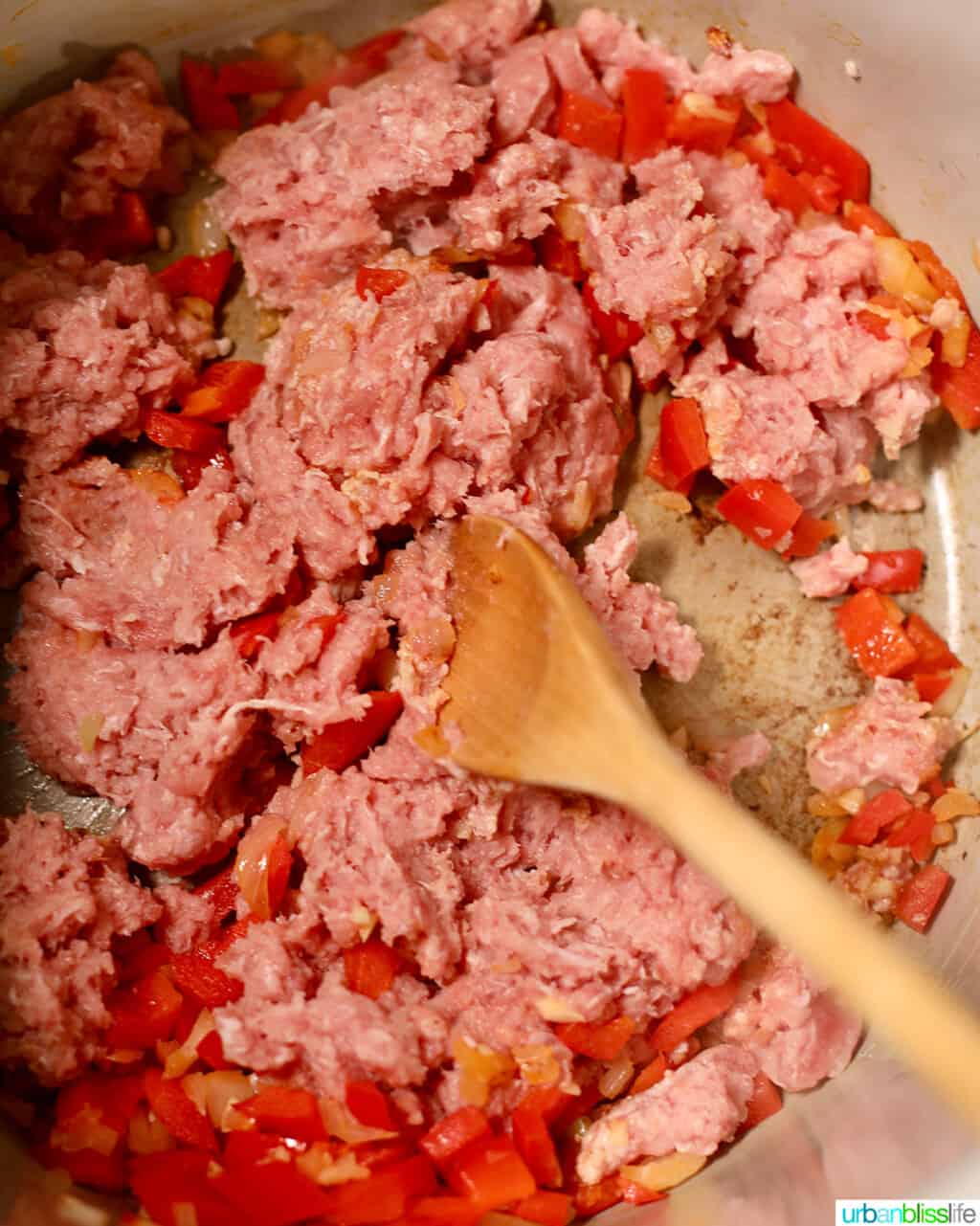 breaking up ground turkey in the instant pot
