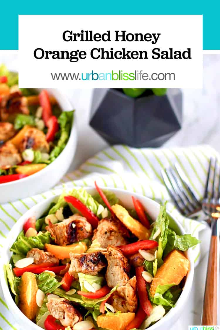 grilled honey orange chicken salad