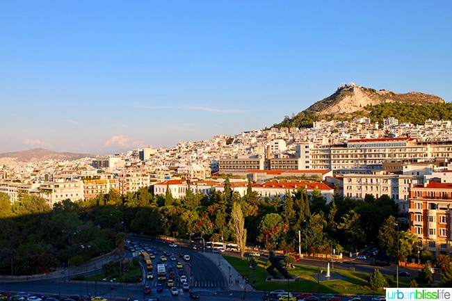 Hilton Athens view from the executive suite