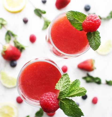 Raspberry Lime Bellini