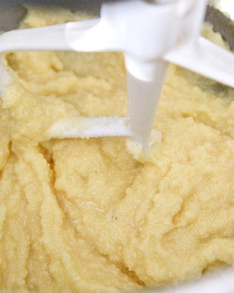 cake mixture in Kitchenaid