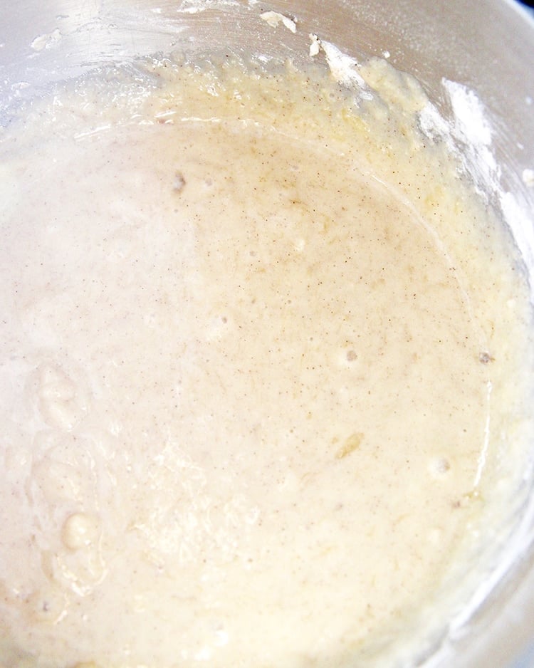 banana crumb coffee cake batter