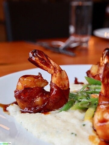bacon wrapped prawn