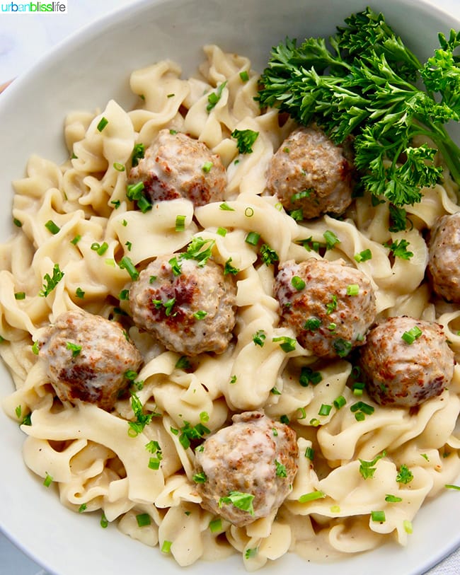 Instant Pot Swedish Meatballs close up
