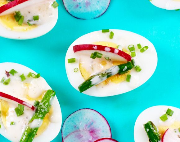 Easy Veggie Ranch Egg Appetizers