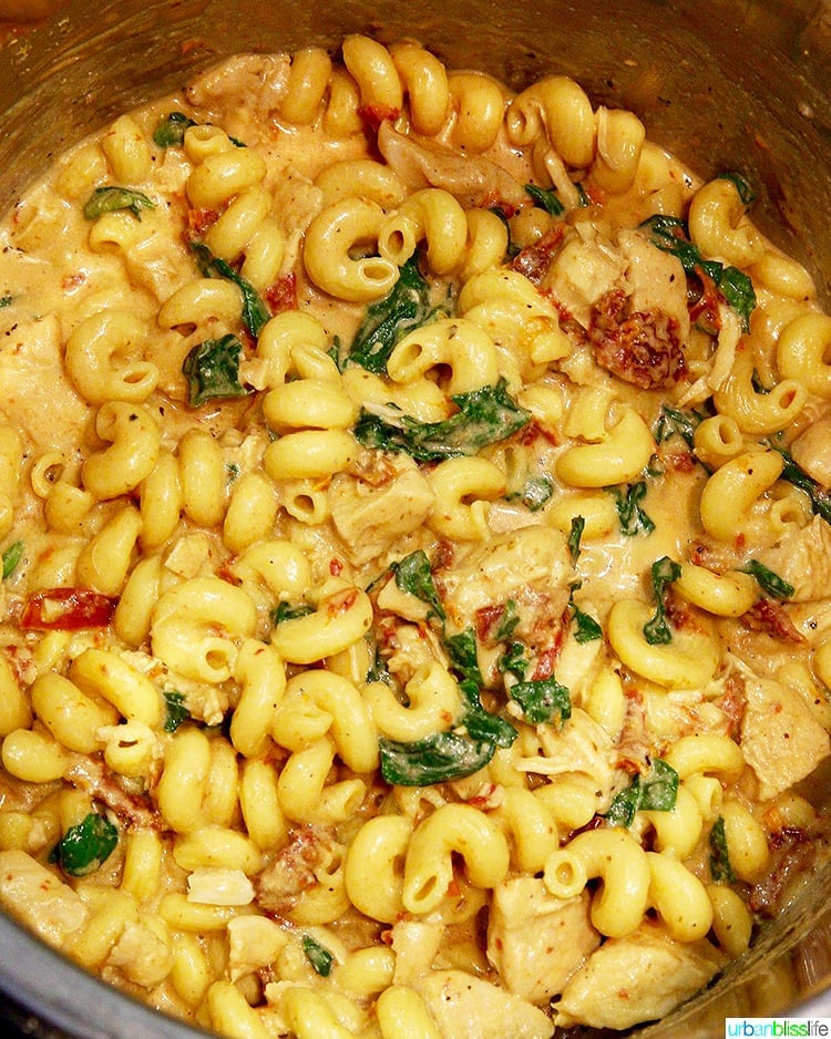 Dairy-Free Instant Pot Tuscan Chicken Pasta cooked