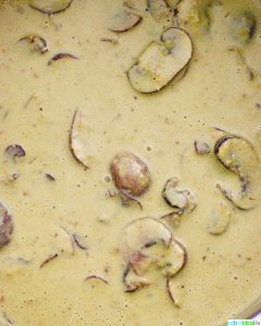 Creamy Vegan Mushroom Pasta close up