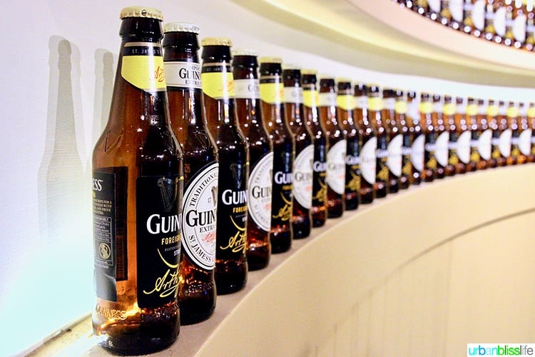 Guinness Storehouse beer bottles