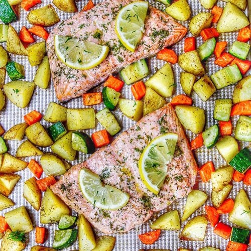 Sheet Pan Salmon and Vegetables