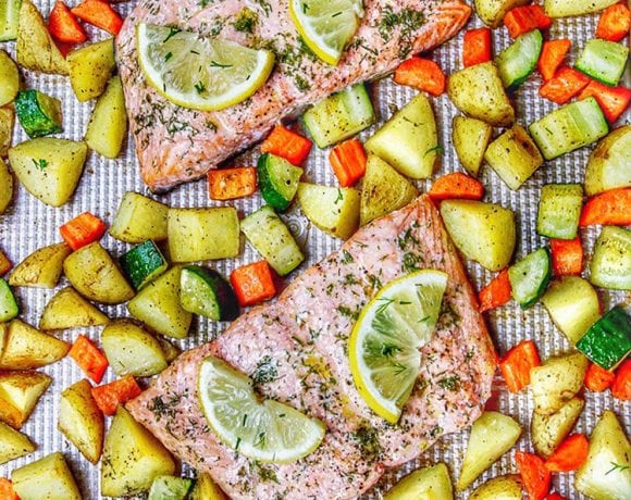 Sheet Pan Salmon and Vegetables