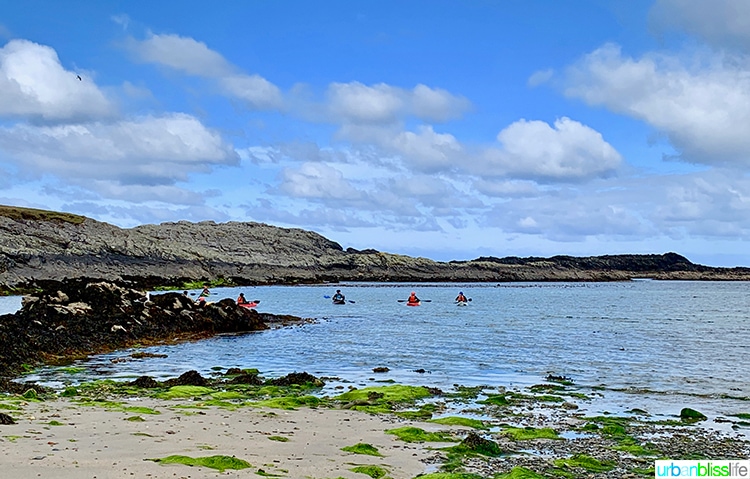 Kayaking at sea