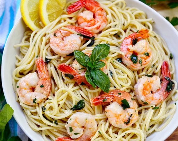 Lemon Garlic Shrimp Pasta