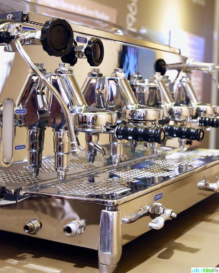 fancy espresso machine.
