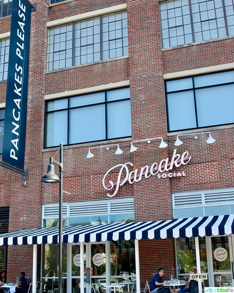 at pancake social in atlanta sign