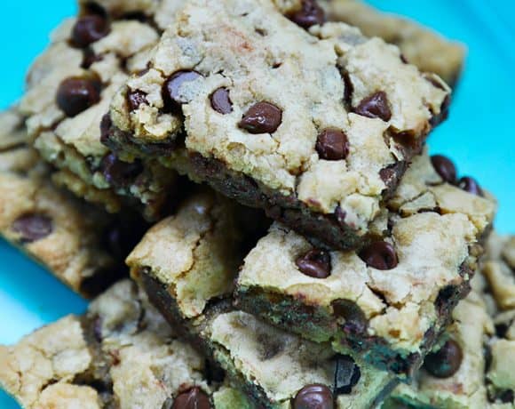 stack of chocolate chip bars