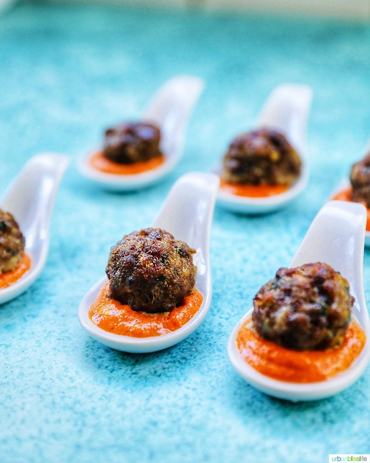 Meatballs with Romesco Sauce