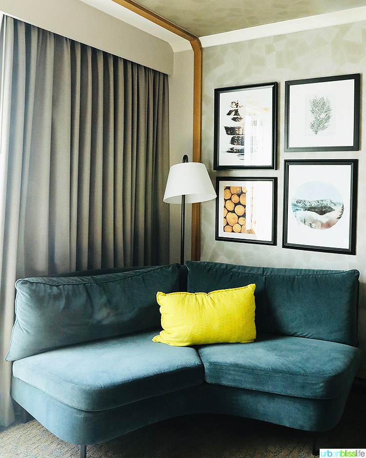 King bedroom furnishings at duniway hotel portland