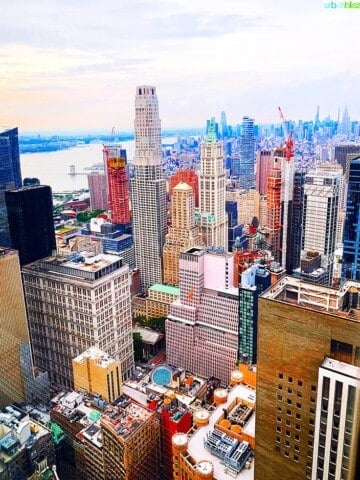 New York City skyline view from Manhatta restaurant