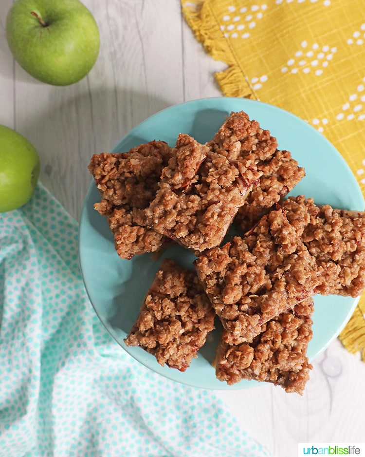 flatlay of apple pie bars