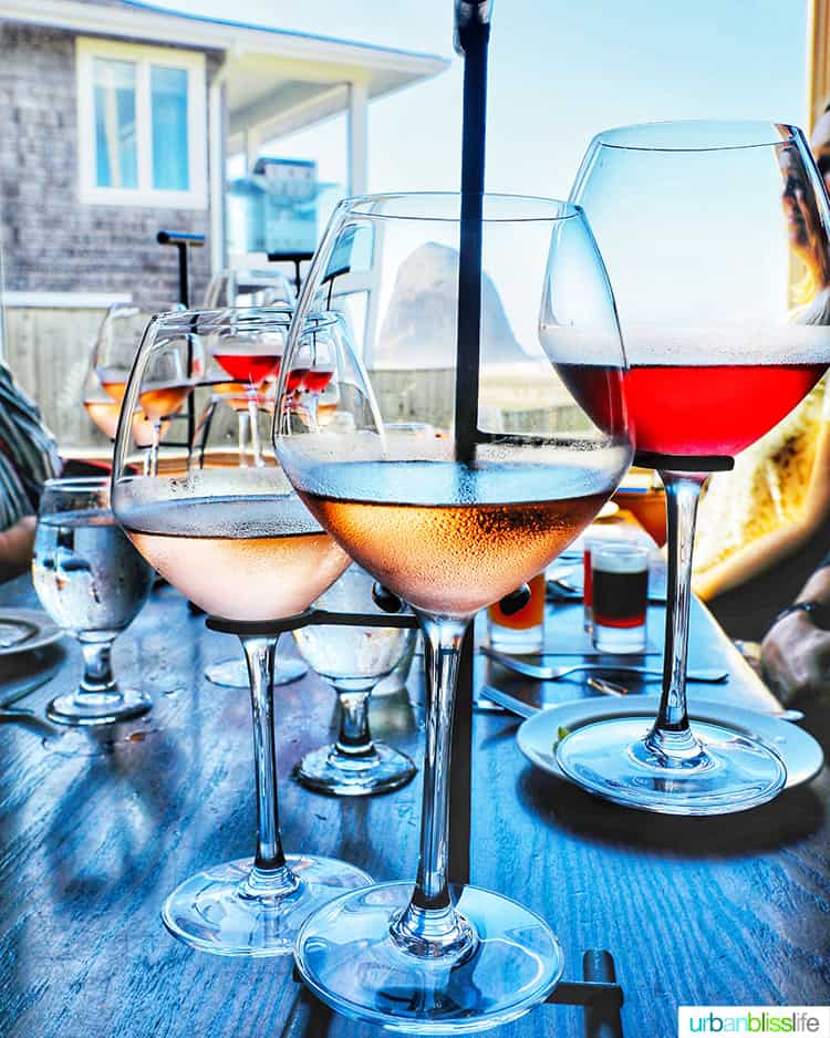 Rose flight at Wayfarer Restaurant