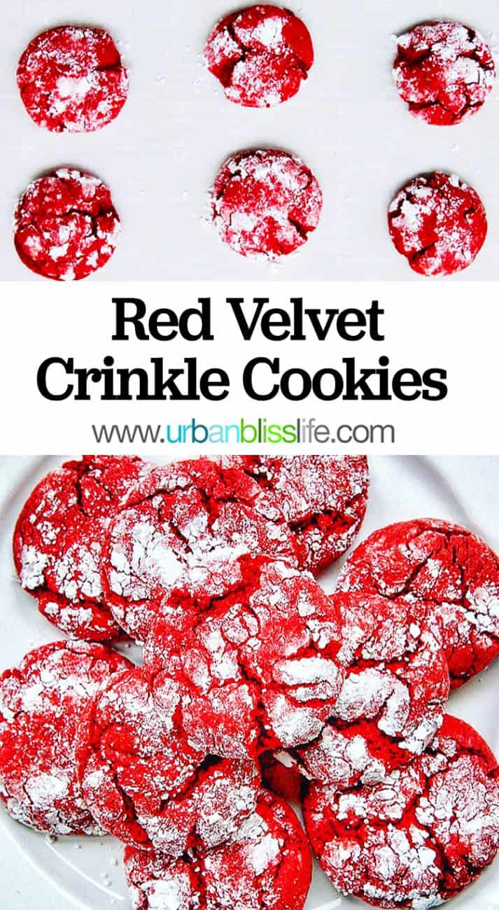 red velvet crinkle cookies