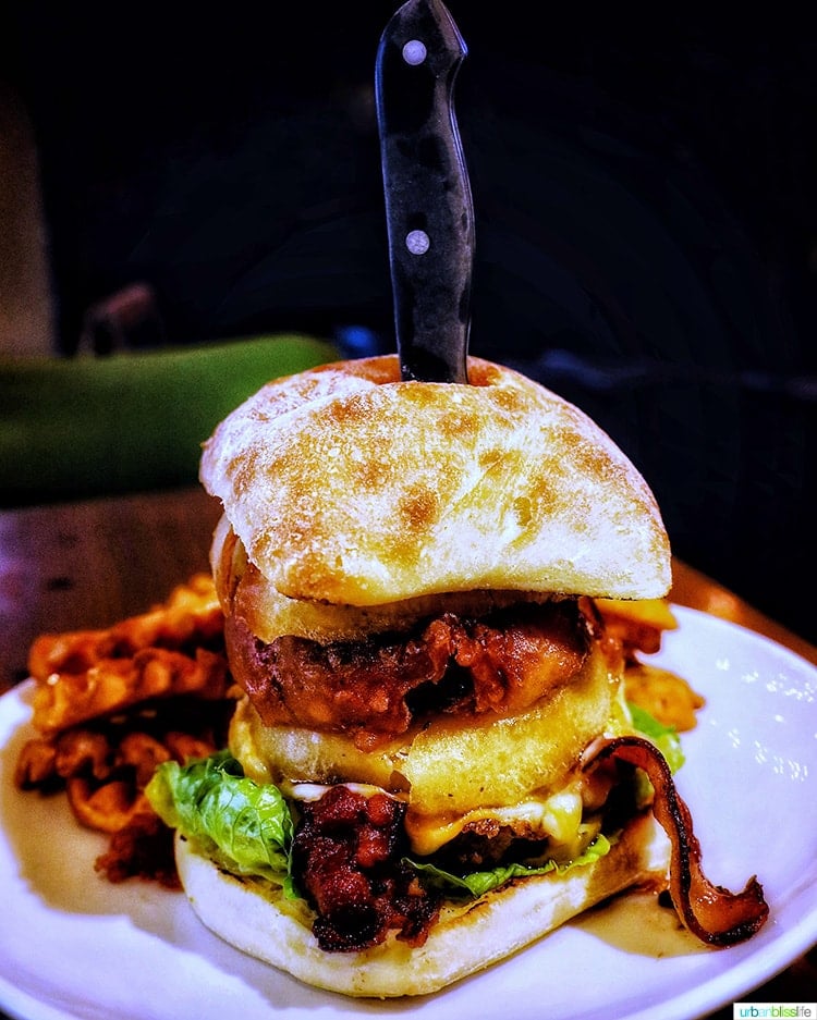 527 burger at brix grille, one of my fave restaurants in roseburg