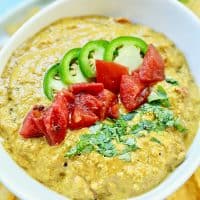 close up of Dairy Free Queso Dip