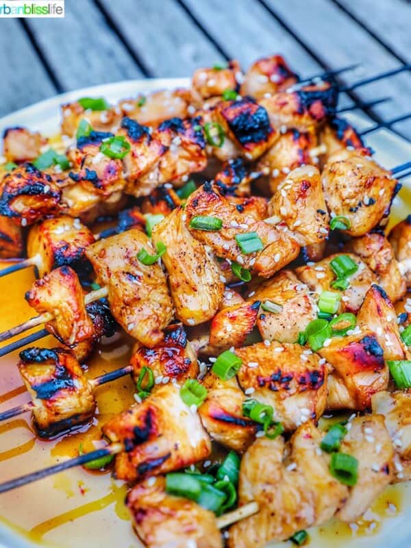 honey garlic chicken skewers