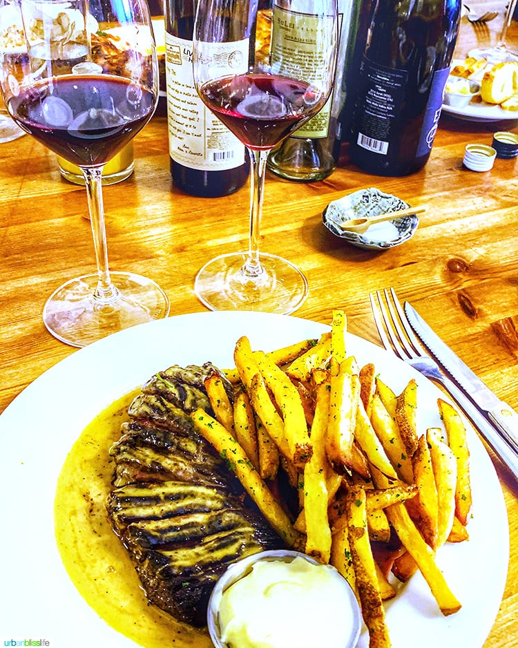 steak frites at brasserie four