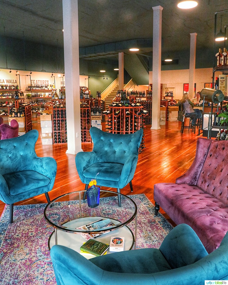 comfy seating area in Thief wine bar