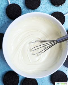 melted white chocolate