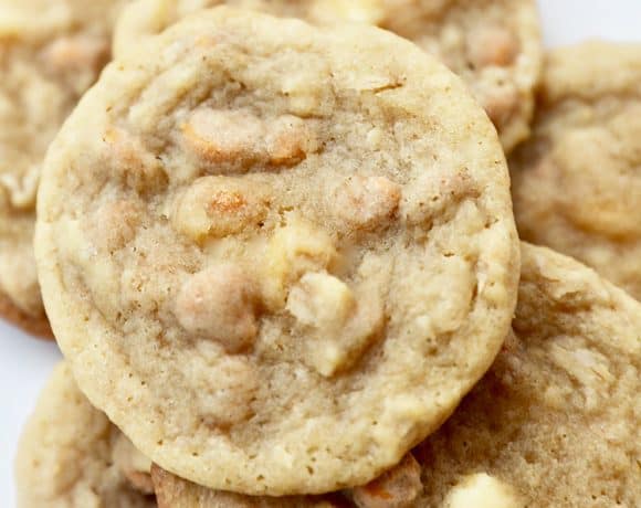 closeup of butterscotch cookies