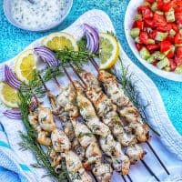 Greek Chicken Souvlaki Feature