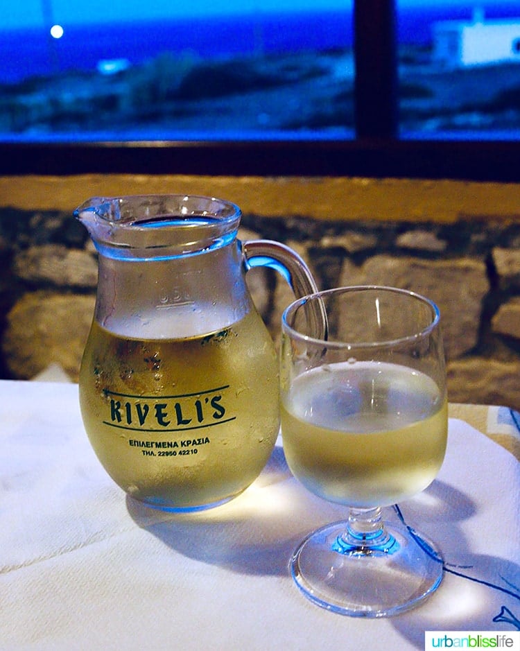 Greek white wine