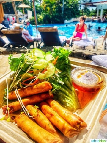 Filipino Lumpia at Fairmont Kea Lani Resort in Maui