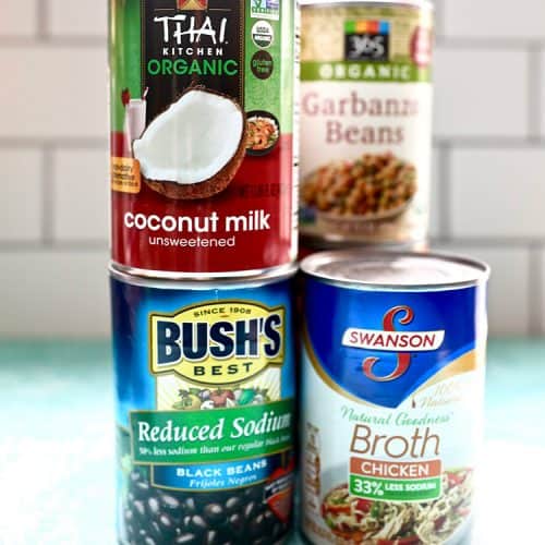 canned goods for pantry