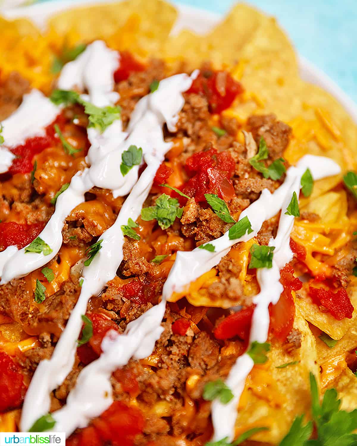 close up nachos