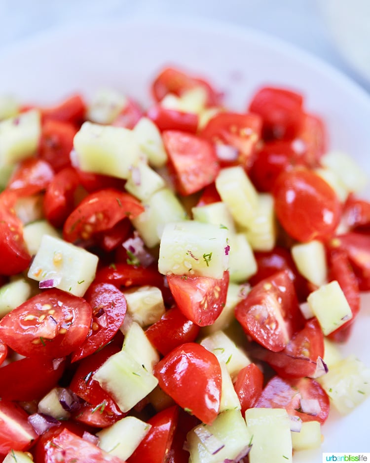 greek salad close up
