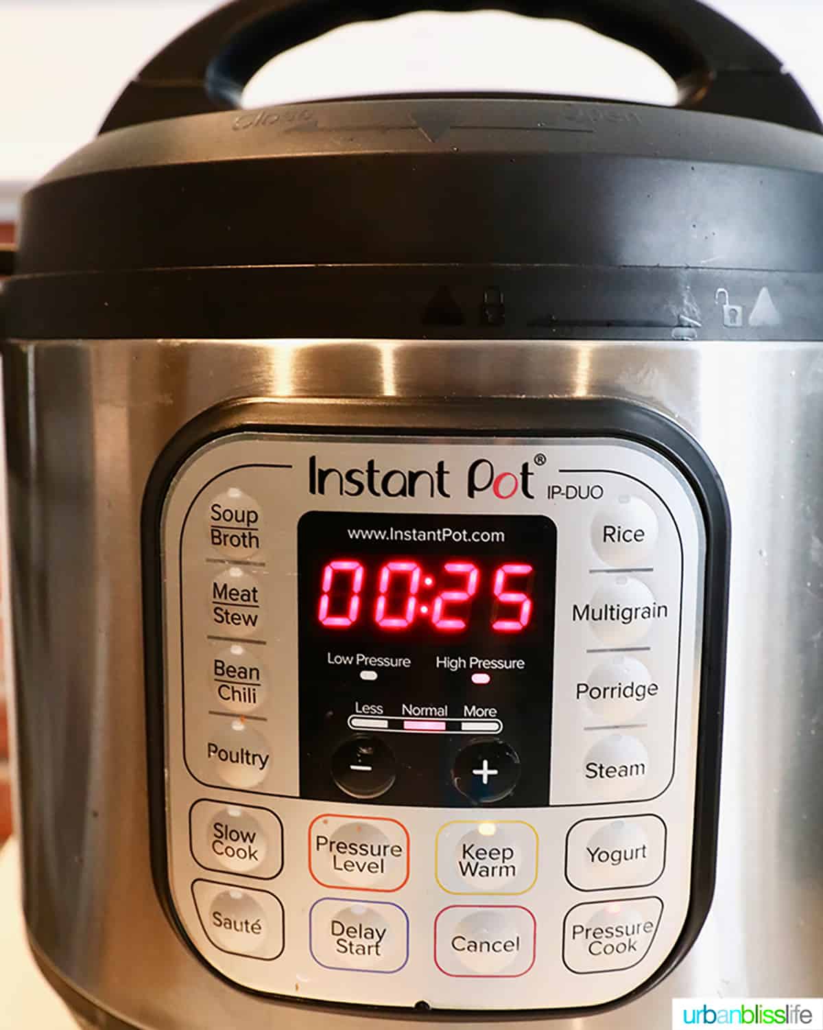 Instant Pot set at 25 minutes