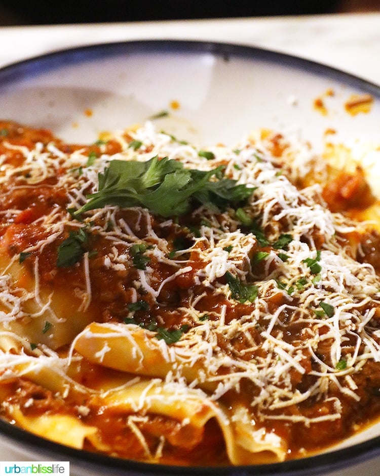 pasta at Matteo's Osteria in Maui
