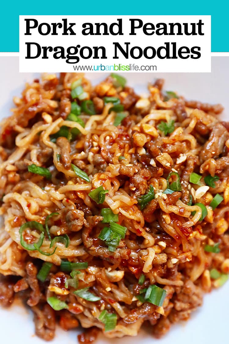 pork and peanut dragon noodles