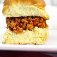 close up of one of the Sloppy Joe Sliders